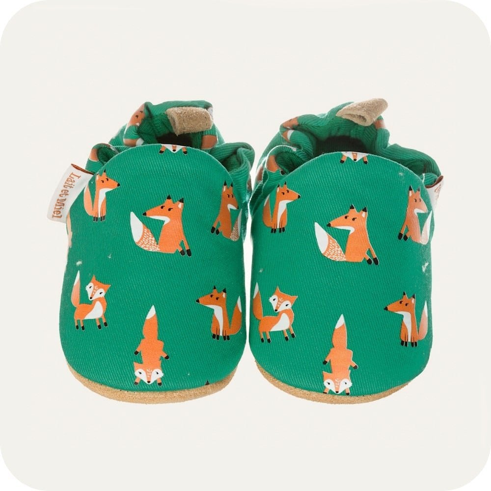 Chaussons bébé en coton – Goupil
