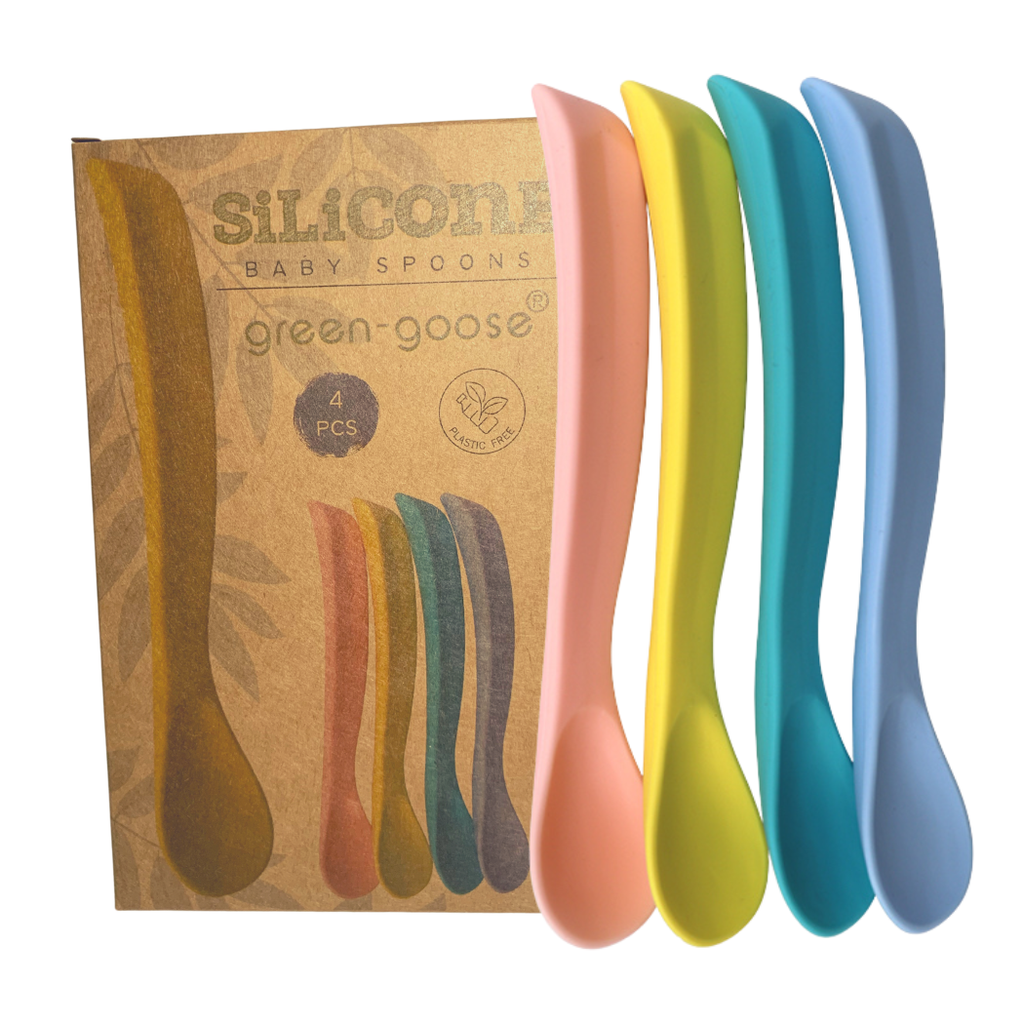 Ensemble de cuillères courbées en silicone – 4 pièces