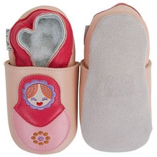 Chaussons bébé en cuir souple – Matriochka