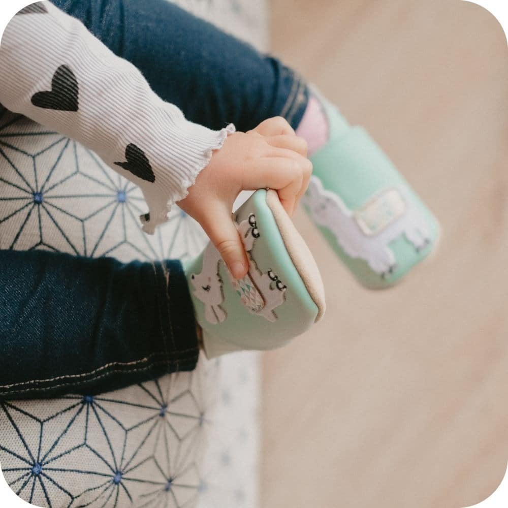 Chaussons bébé en cuir souple – Lamas