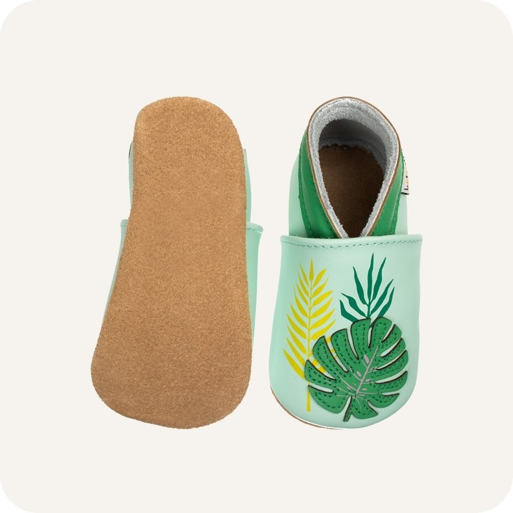 Chaussons bébé en cuir souple – Cardinal Tropical