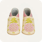 Chaussons bébé en cuir souple – Ananas