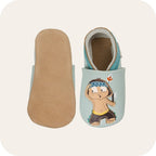 Chaussons bébé en cuir souple – Indien & Tipi