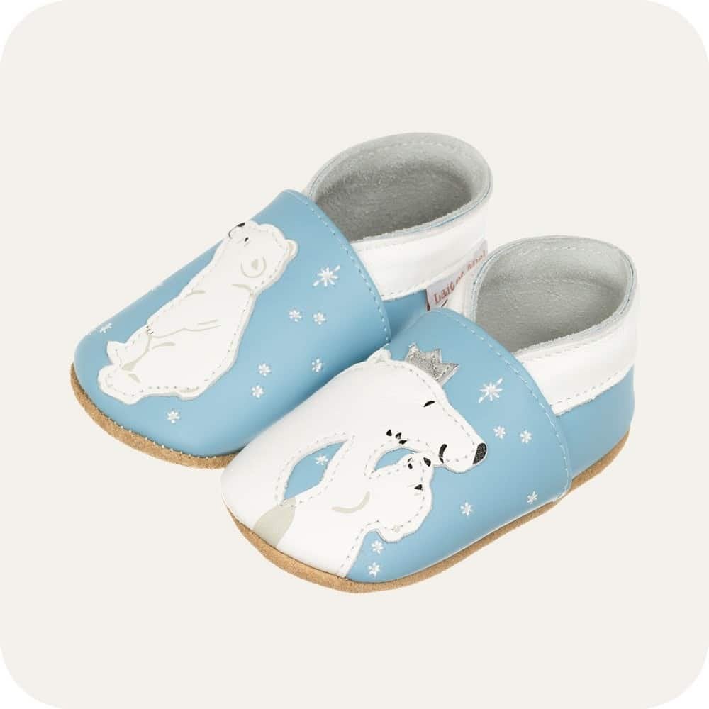 Chaussons bébé en cuir souple – Câlin d’ours