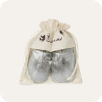 Chaussons bébé à pompons – Gris