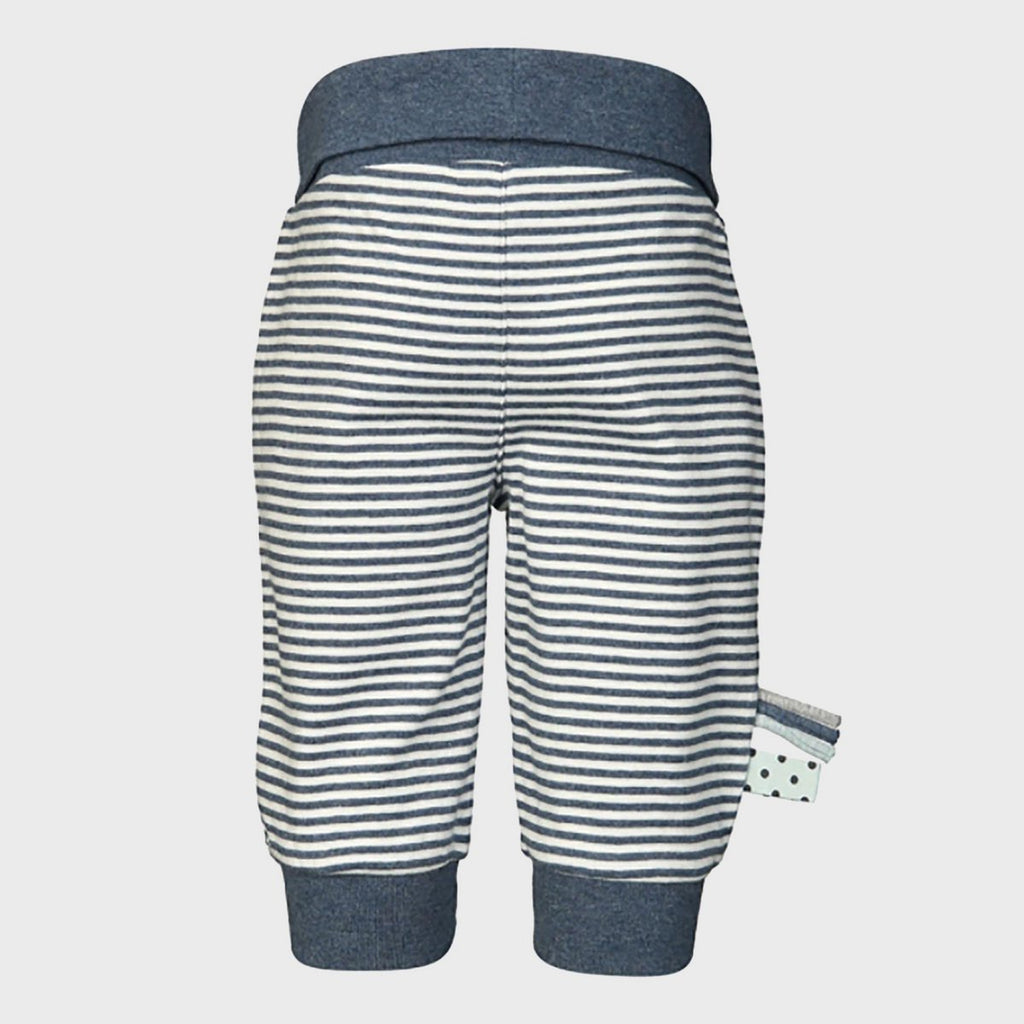Pantalon Bébé en Coton Bio – Rayé Indigo