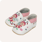 Chaussons bébé en cuir souple – Abeilles