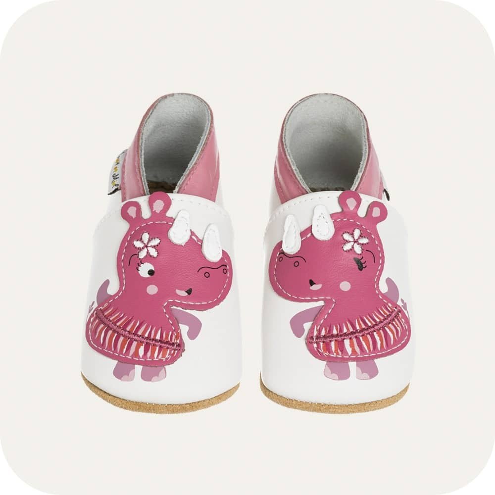 Chaussons bébé en cuir souple – Rhino Danseuses