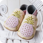 Chaussons bébé en cuir souple – Ananas