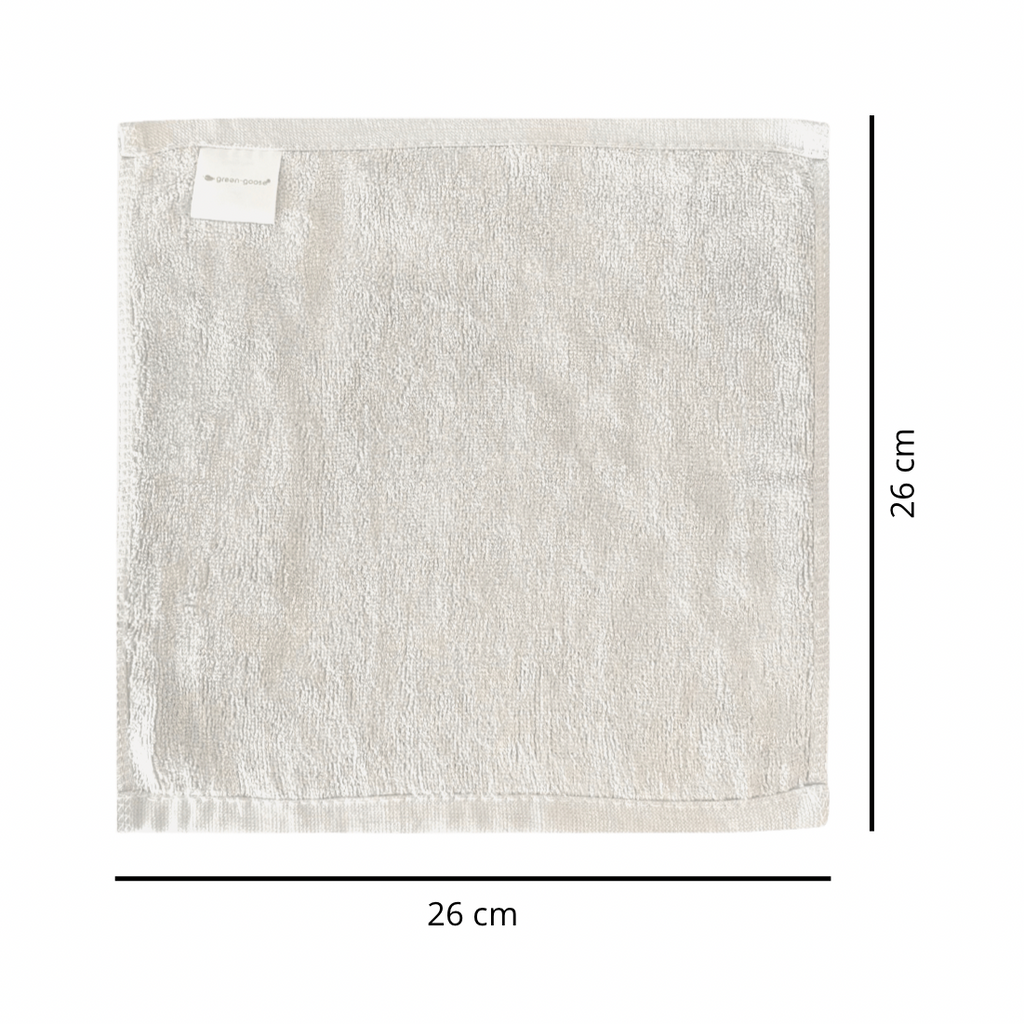 Lot de 6 débarbouillettes en bambou – Blanc