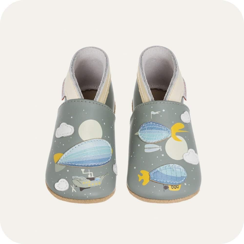 Chaussons bébé en cuir souple – Zeppelin