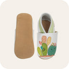 Chaussons bébé en cuir souple – Cactus