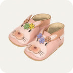 Chaussons bébé en cuir extra souple – Lapine