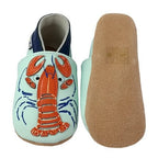 Chaussons bébé en cuir souple – Homard & Crevettes