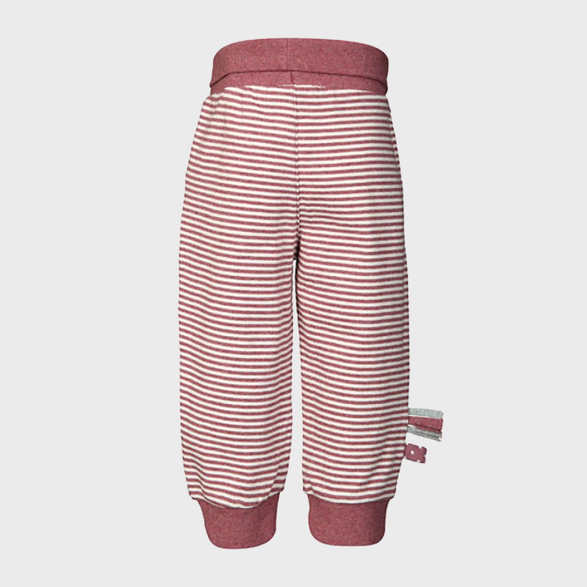 Pantalon Bébé en Coton Bio – Rayé Bordeaux