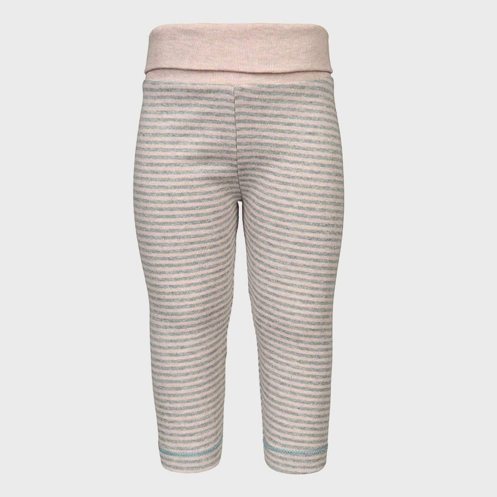 Legging Bébé en Coton Bio –  Rayures Rose