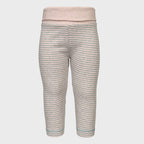 Legging Bébé en Coton Bio –  Rayures Rose