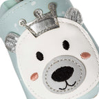 Chaussons bébé en cuir souple – Ours Roi