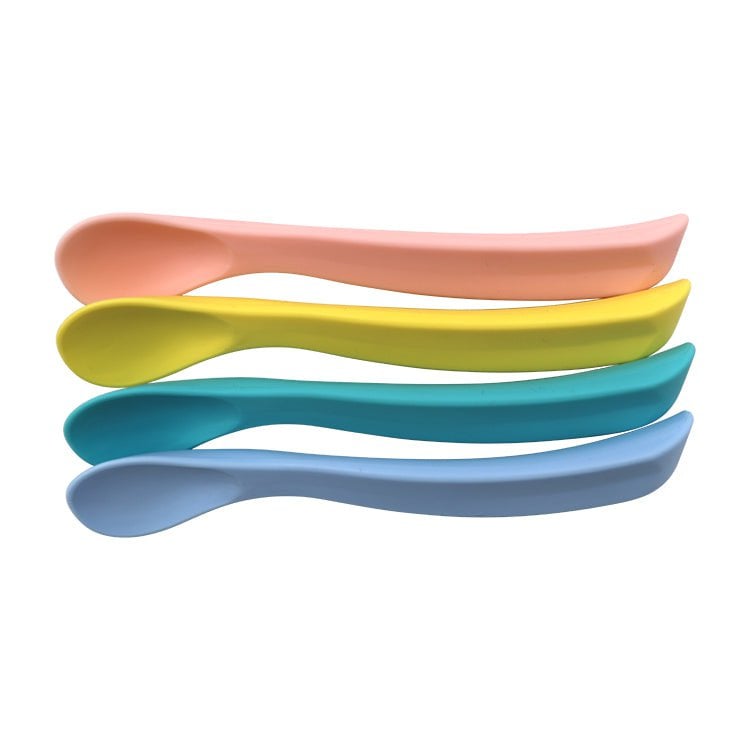 Ensemble de cuillères courbées en silicone – 4 pièces