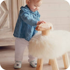 Chaussons bébé en cuir souple – Ours Roi