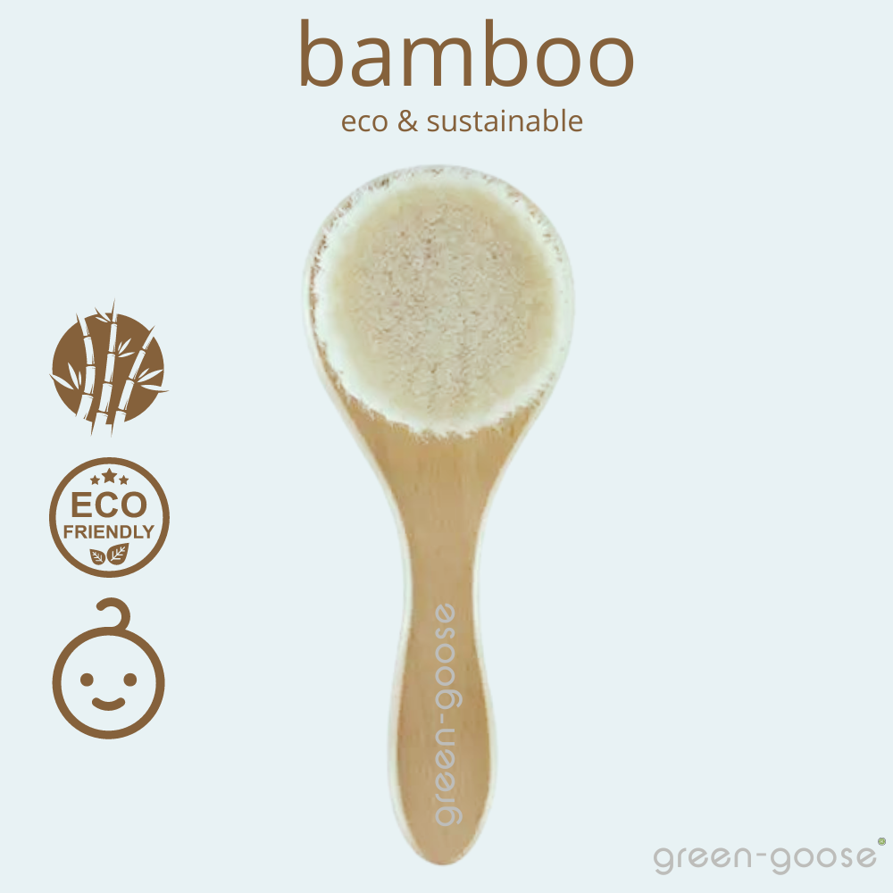 Brosse à cheveux en bambou – Poils ultra-doux pour bébé