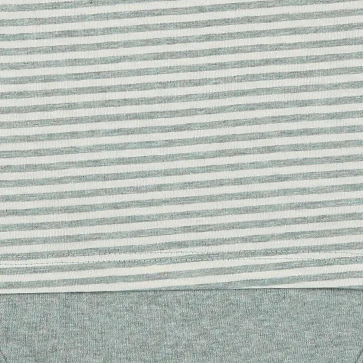Body T-shirt Manches Longues en Coton Bio – Aqua Rayé