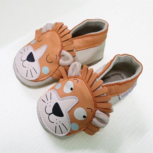 Chaussons bébé en cuir extra souple – Lionceau