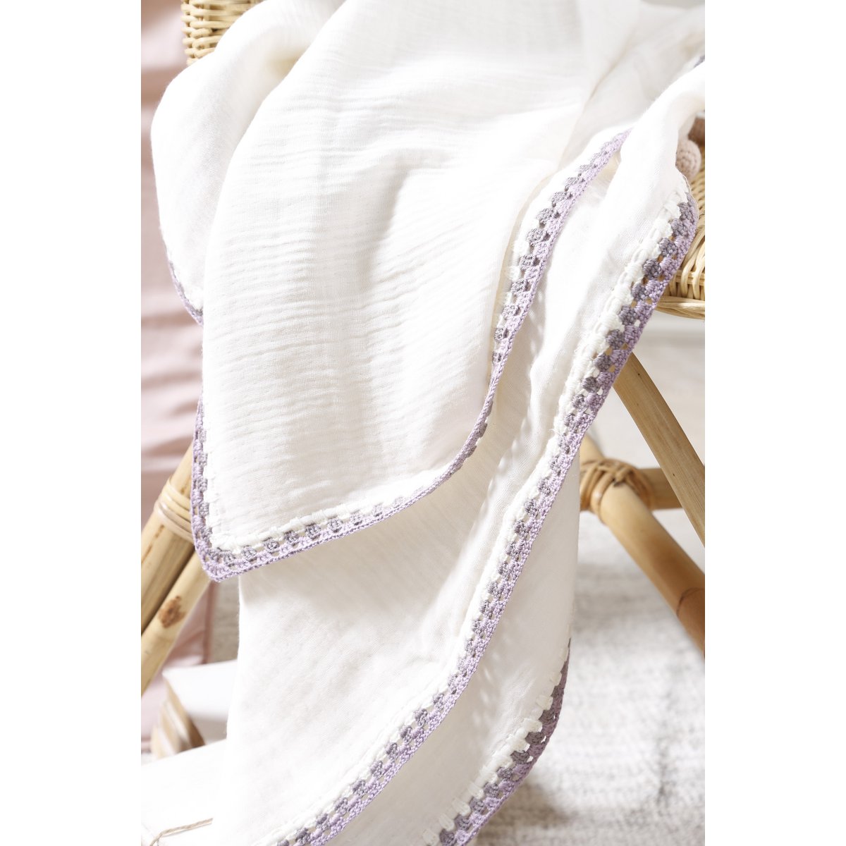 Couverture Mousseline CROCHET