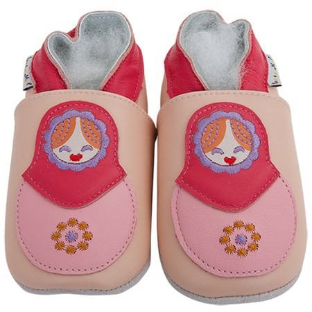 Chaussons bébé en cuir souple – Matriochka