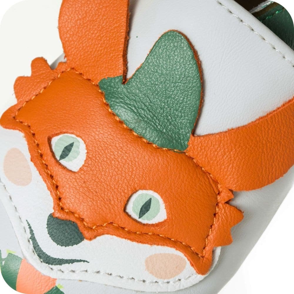 Chaussons bébé en cuir souple – Renard Robin Hood