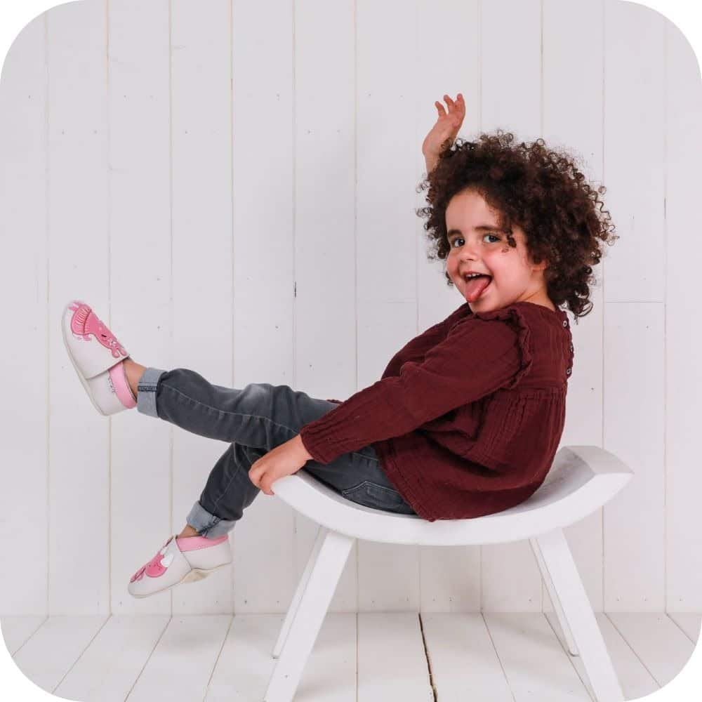 Chaussons bébé en cuir souple – Rhino Danseuses