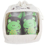 Chaussons bébé en cuir souple – Grenouille Pep’s