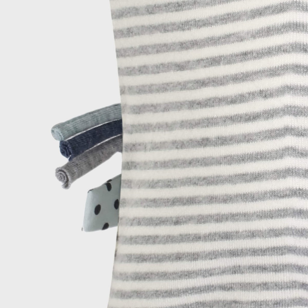 Body Bébé Bio à Manches Longues – Rayé Gris