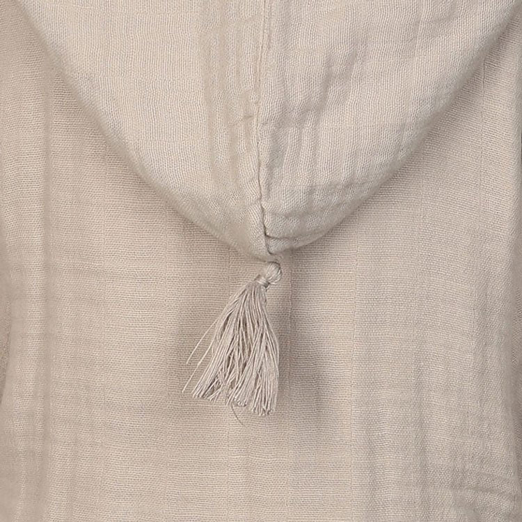 OrganicEra Peignoir bébé en mousseline bio - Gris