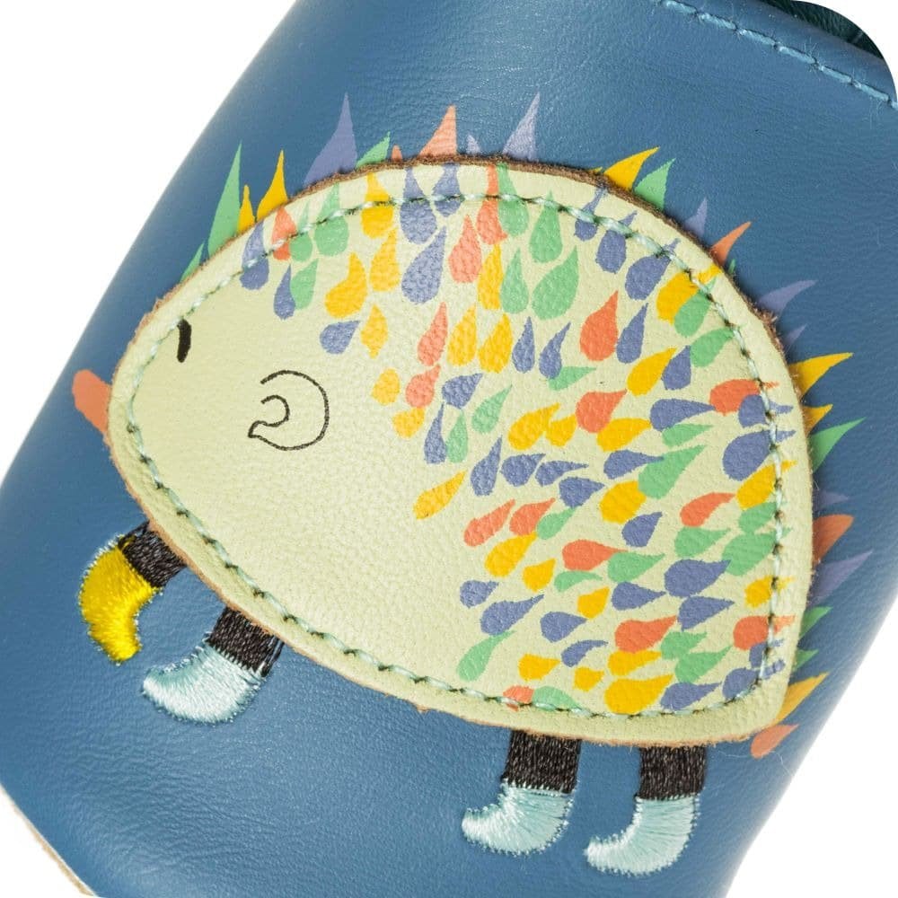 Chaussons bébé en cuir souple – Hérisson