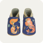 Chaussons bébé en cuir souple – Sirène
