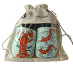 Chaussons bébé en cuir souple – Homard & Crevettes