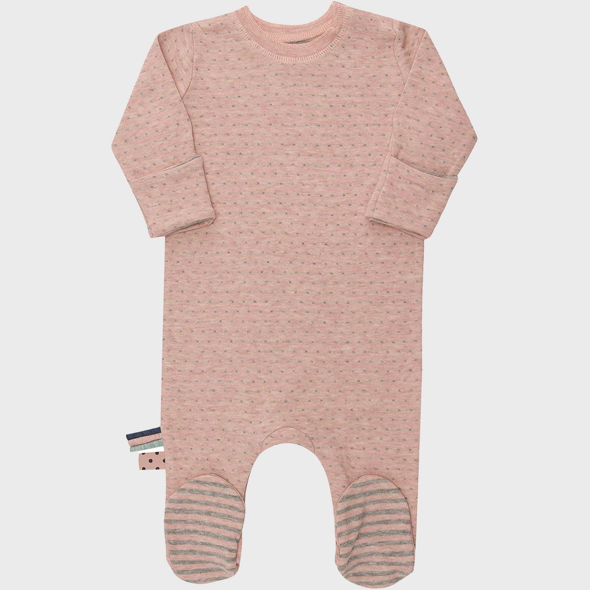 Pyjama Une-Pièce en Coton Bio - Rose mélangé
