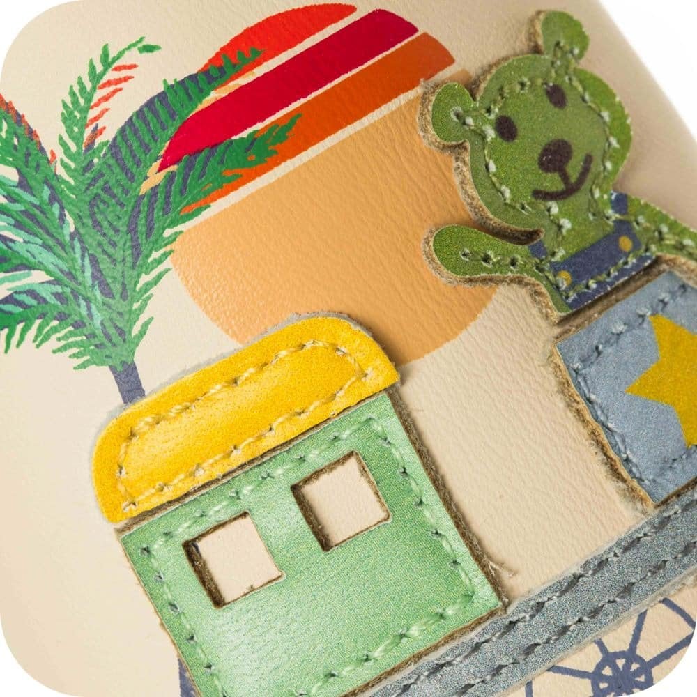 Chaussons bébé en cuir souple – Petit Train
