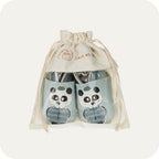 Chaussons bébé en cuir souple – Panda