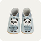 Chaussons bébé en cuir souple – Panda