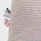 Body T-shirt Manches Longues en Coton Bio – Rose Rayé