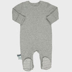 Pyjama Une-Pièce en Coton Bio - Gris mélangé