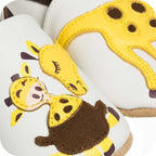 Chaussons bébé en cuir souple – Câlin de Girafe