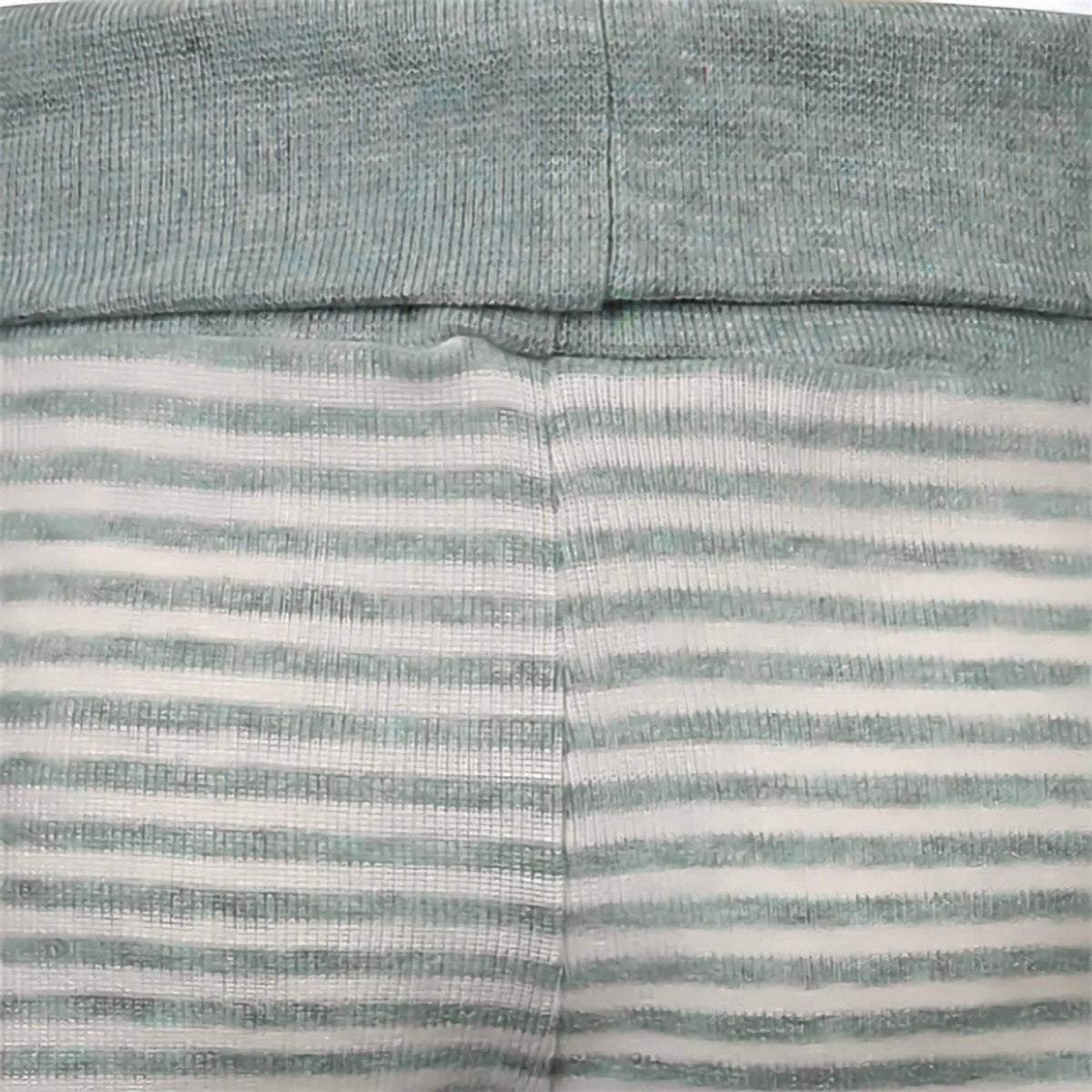 Legging Bébé en Coton Bio –  Rayures Turquoise