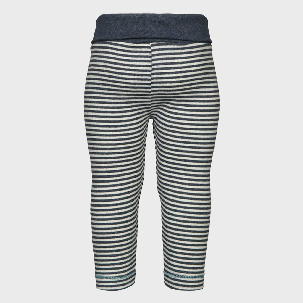 Legging Bébé en Coton Bio - Rayé Indigo