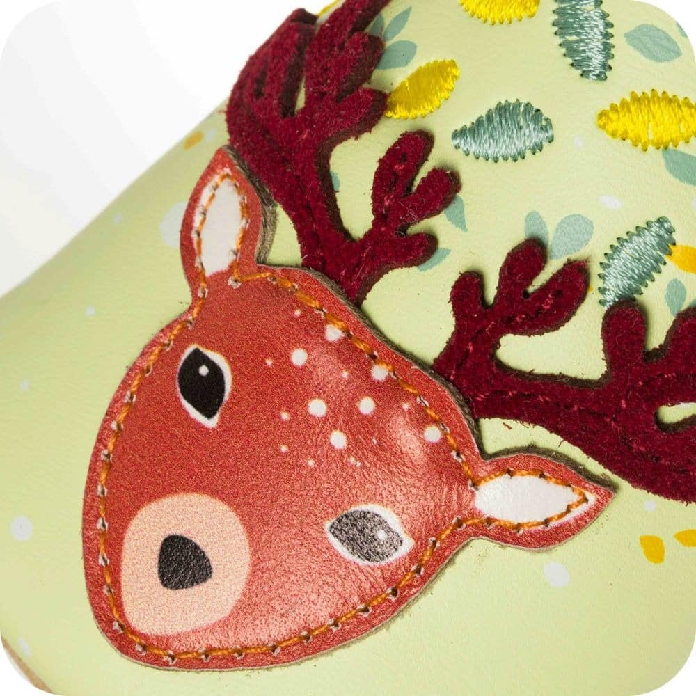 Chaussons bébé en cuir souple – Renne