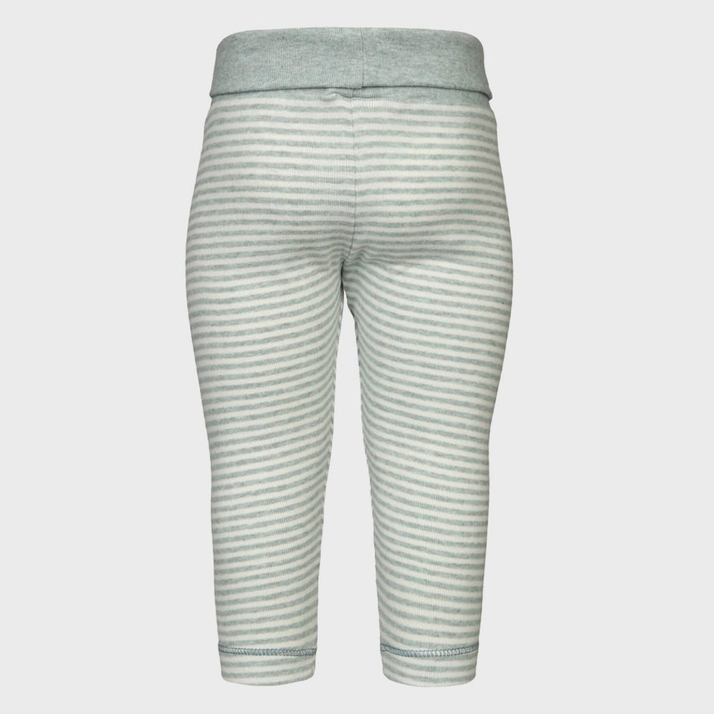 Legging Bébé en Coton Bio –  Rayures Turquoise