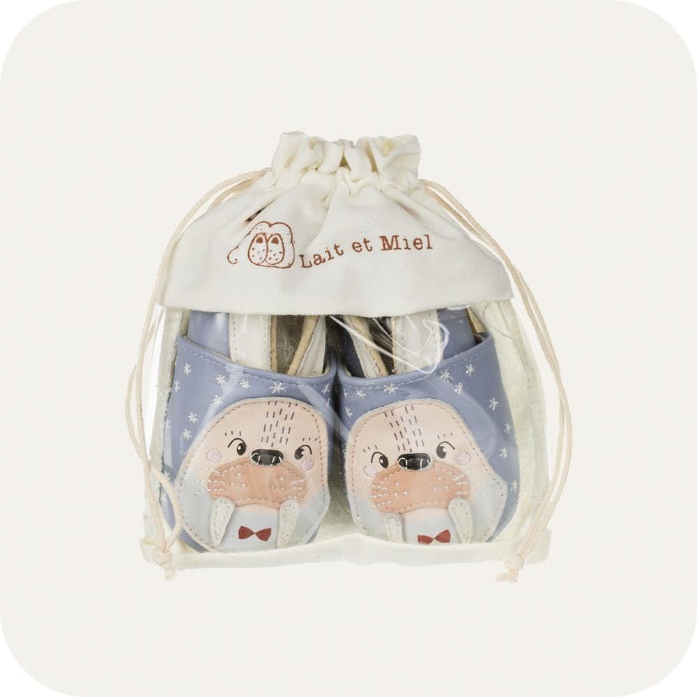 Chaussons bébé en cuir extra souple – Morse