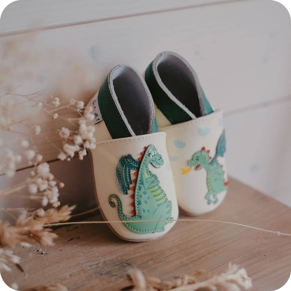 Chaussons bébé en cuir souple – Dragon et Fils